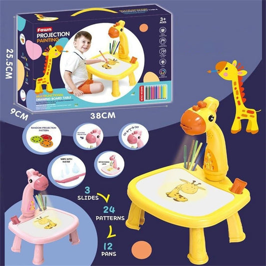 Projection Painting Multifunctional Drawing Board Game For Kids 201-1B Yellow