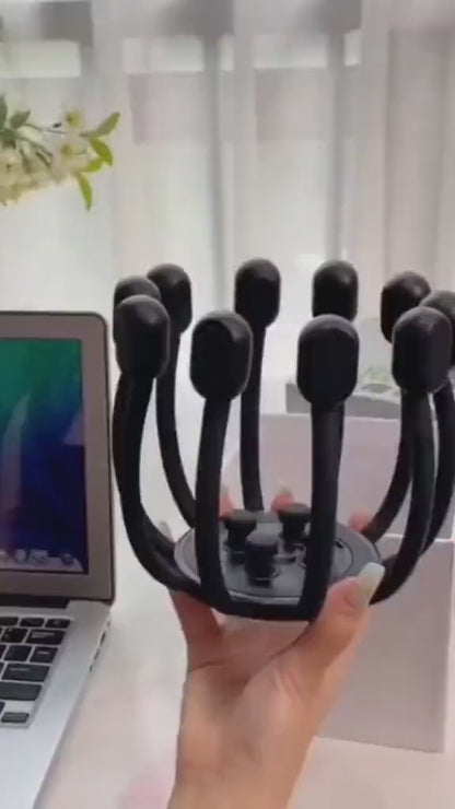Hair Scalp Massager with 8 Vibrating Contacts